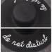  Summer Wide Brim Straw Hat Letter Embroidery Floppy Beach Hat w/ Ribbon  eb-73615141